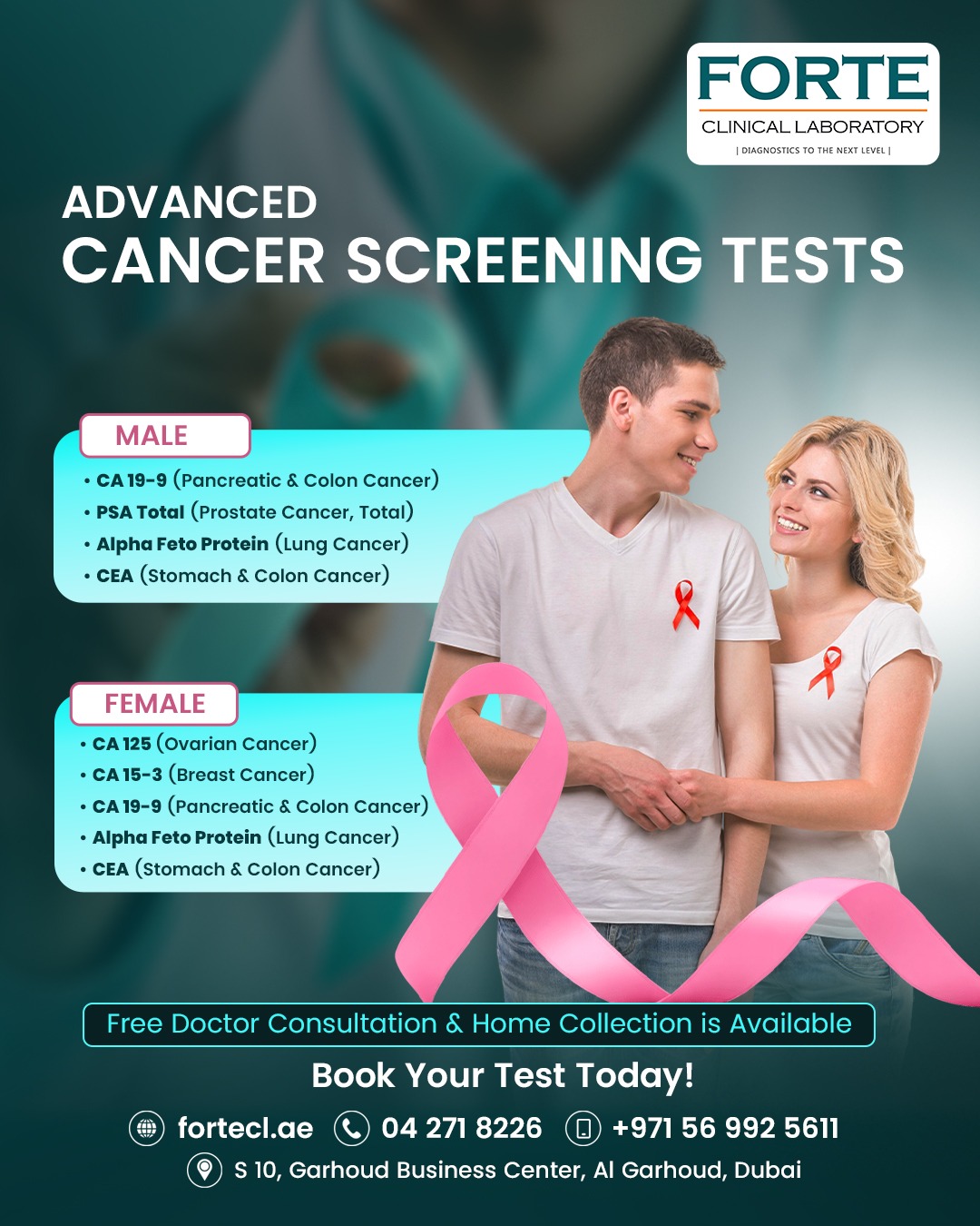 Check For Cancer Cancer Screening - Forte Clinical Laboratory in Dubai | Molecular ...